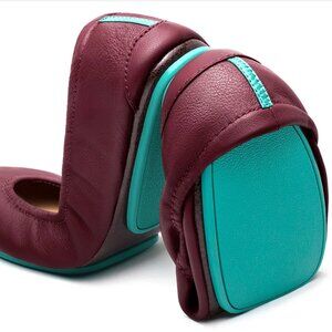 Tieks Italian Leather Ballet Flats Wine Burgundy Size 7